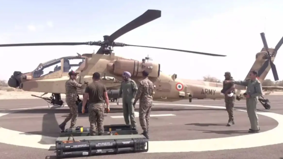 Indian Army Demonstrates Apache Firepower at Exercise Brahmastra