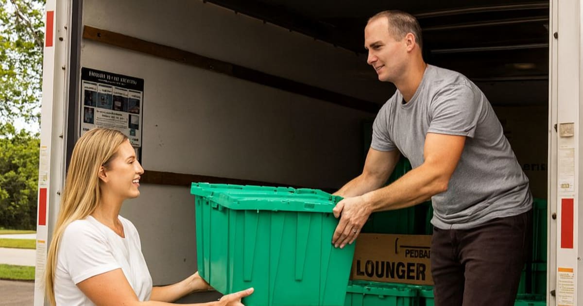 Rent Moving Boxes | Reusable Moving Totes with Dolly