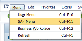 sap menu