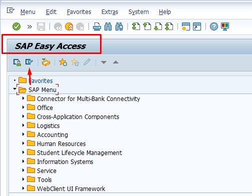 sap easy access