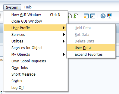 sap user data