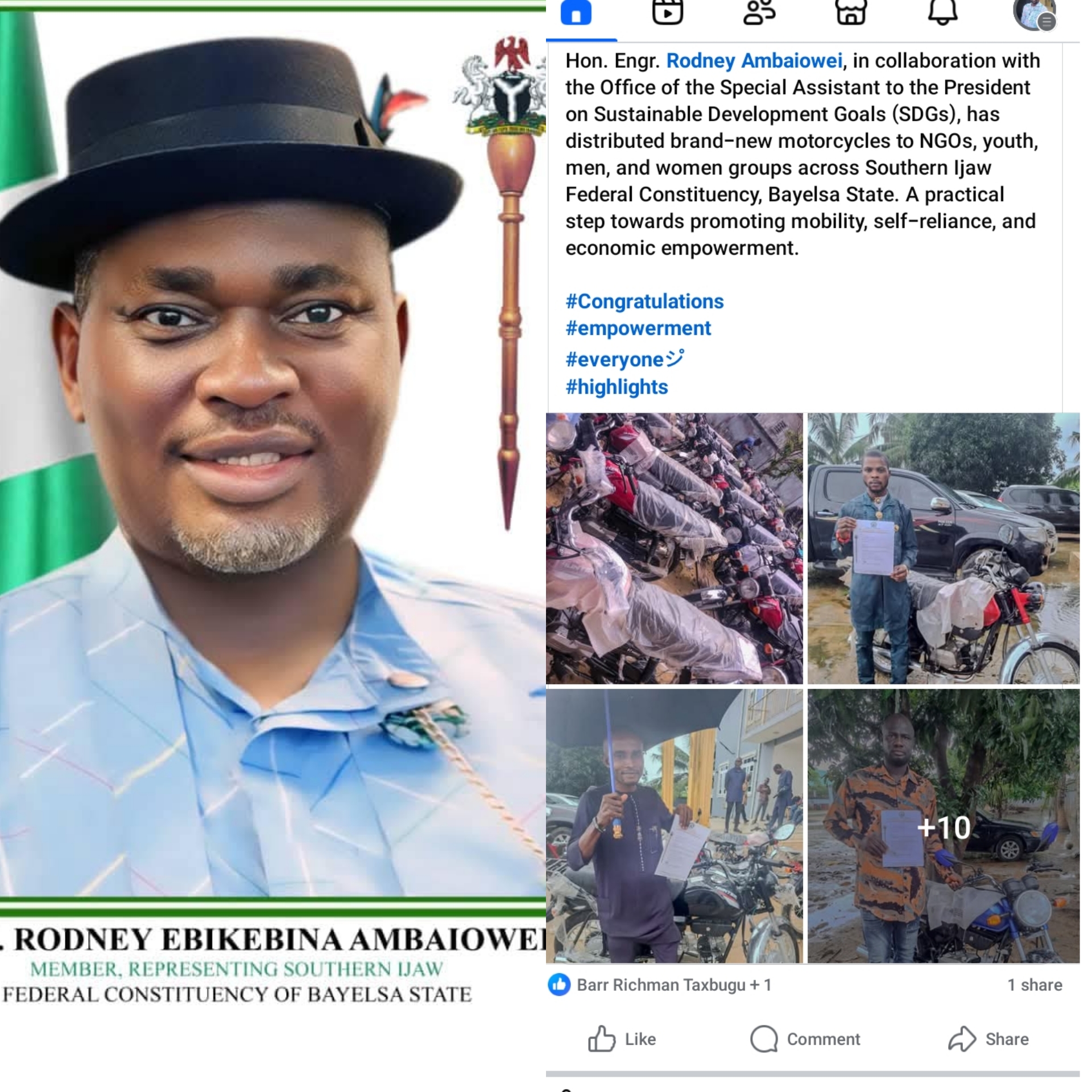 An Open Message to Hon. Engineer Rodney Ambaiowei Ebikebina, Member Representing Southern Ijaw Feder