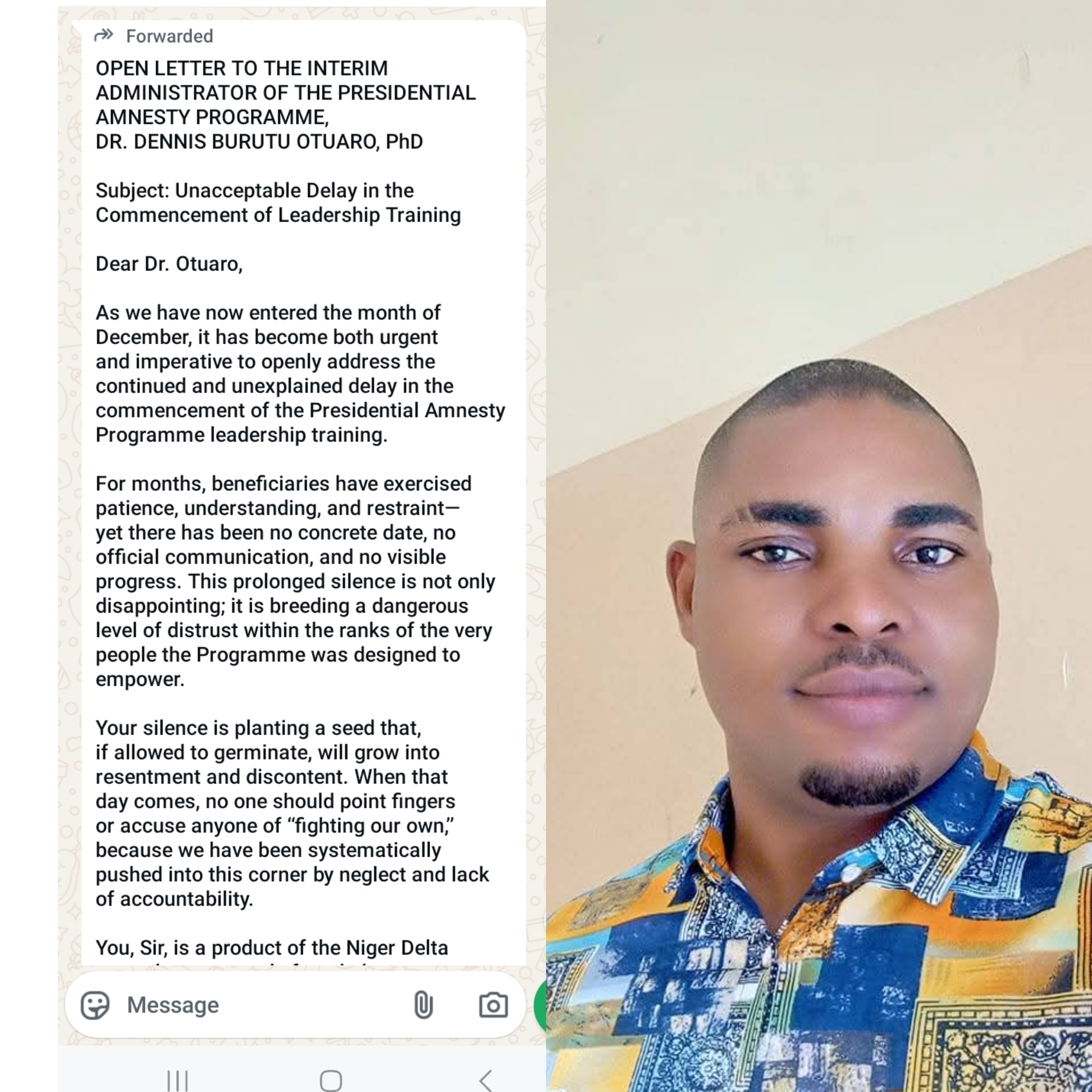 RE: BASELESS PUBLICATION AND MISLEADING CLAIMS ON THE ALLEGED UNACCEPTABLE DELAY IN THE COMMENCEMENT