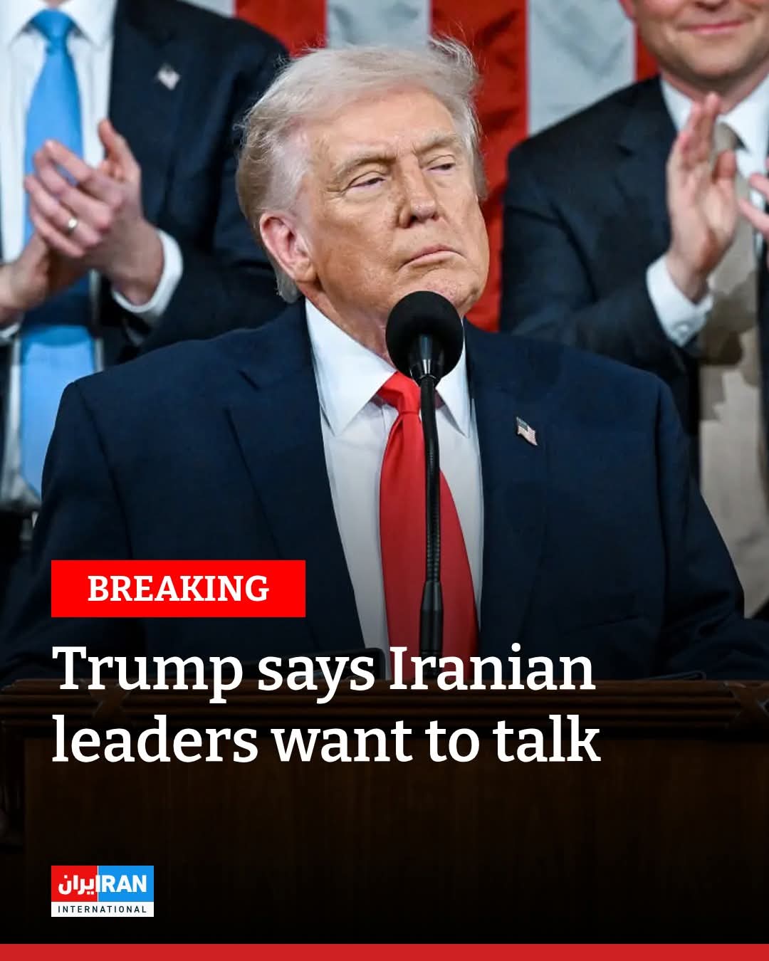 US President Donald Trump said ‌on ​Sunday ⁠that ‌Iran's new leadership wants to talk to him ​and th