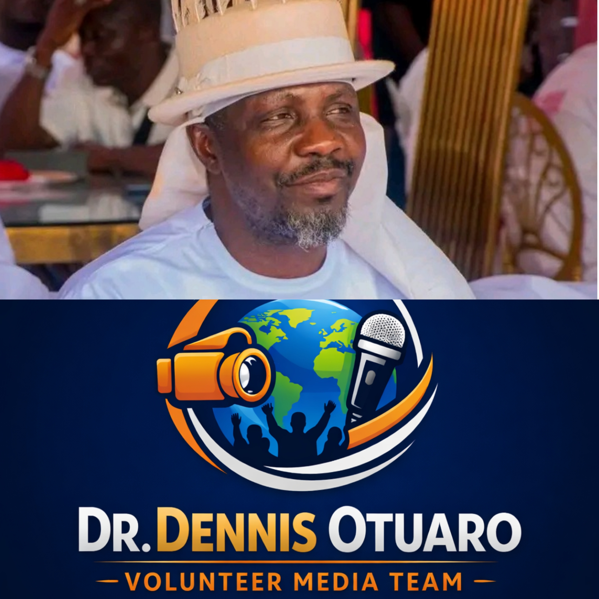 DR. DENNIS BRUTU OTUARO VOLUNTEER MEDIA TEAM FELICITATES WITH HIGH CHIEF GOVERNMENT OWEIZIDE EKPEMUP