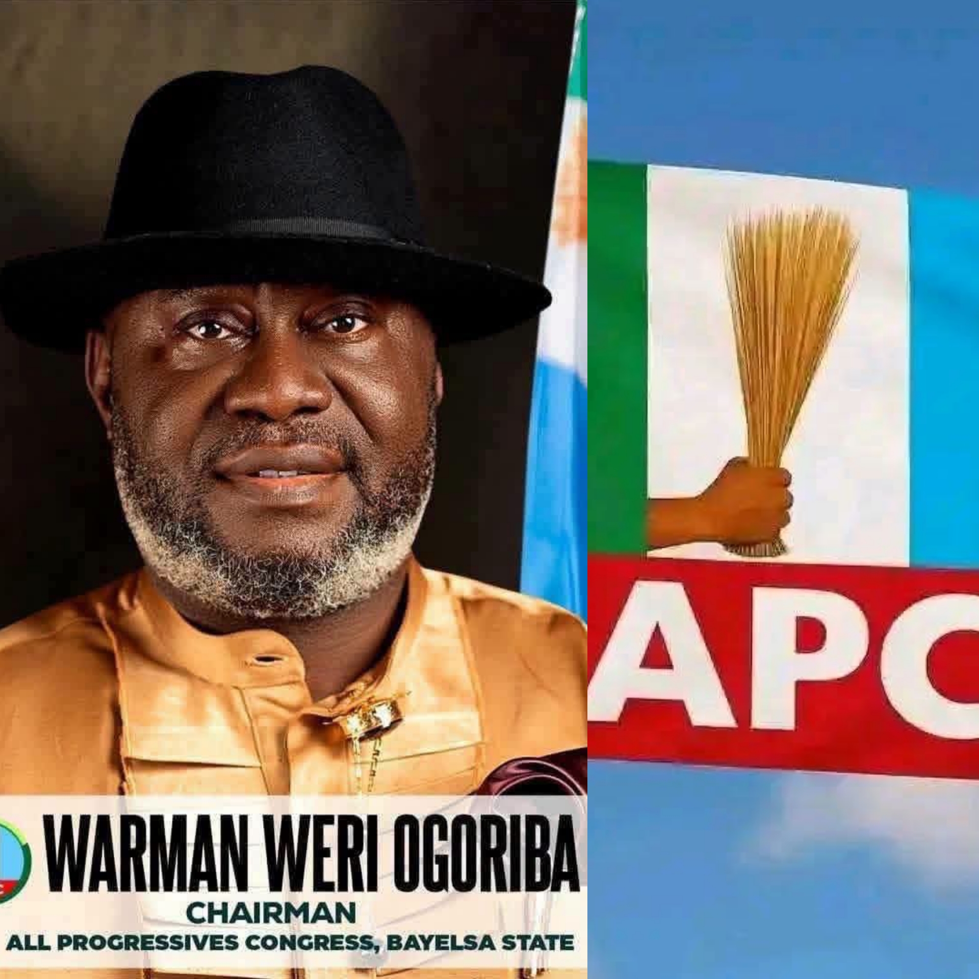 BAYELSA APC CHAIR, OGORIBA, DENOUNCES RAINBOW COALITION, SAYS PARTY HAS STRUCTURES TO DELIVER TINUBU