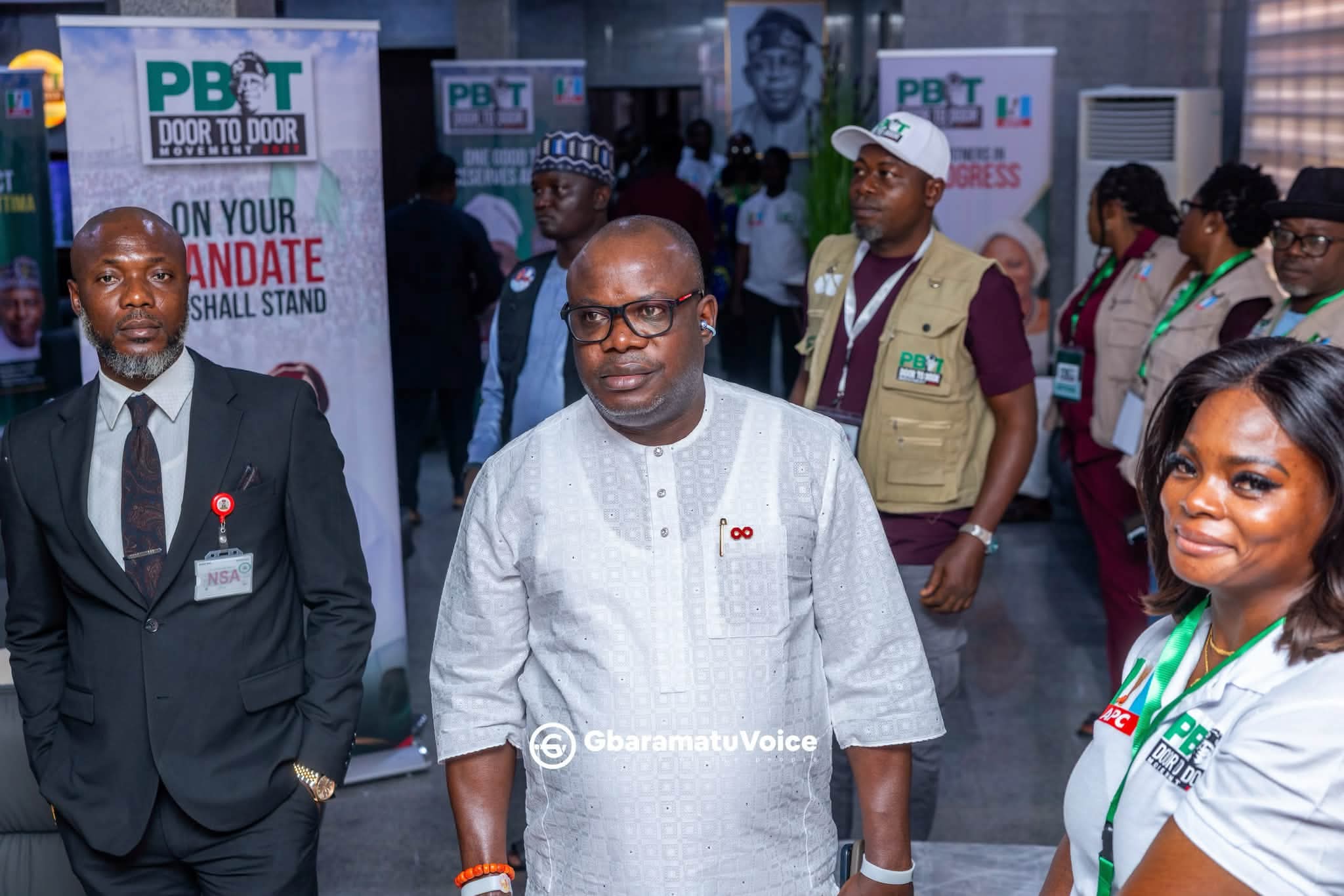 LIVE PHOTOS: OTUARO ARRIVES IN GRAND STYLE FOR COMMISSIONING OF PBAT DOOR-TO-DOOR MOVEMENT HEADQUARTERS IN ABUJA