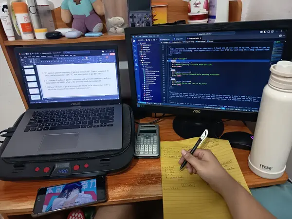 My desk showing my workspace