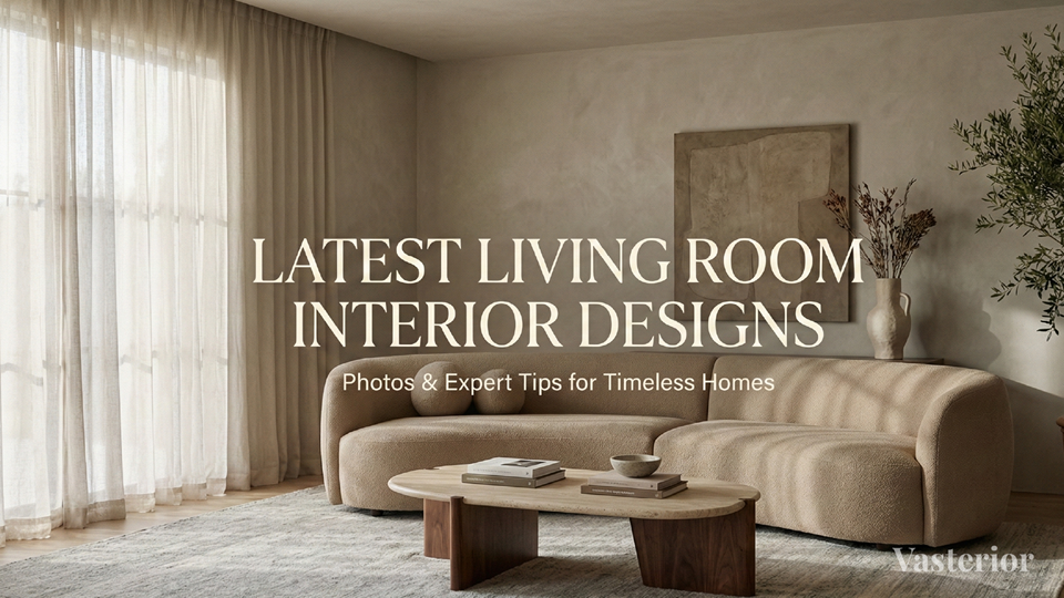 Latest Living Room Interior Designs with Photos & Tips