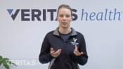 Woman presenting about lumbar degenerative disc disease
