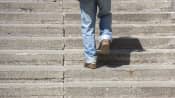 Walking up stairs