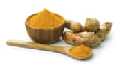 Turmeric and ginger root on a table