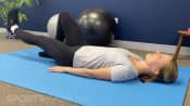 Woman doing a piriformis stretch