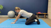 Doing a horizontal squat
