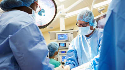 Surgeons operation in OR