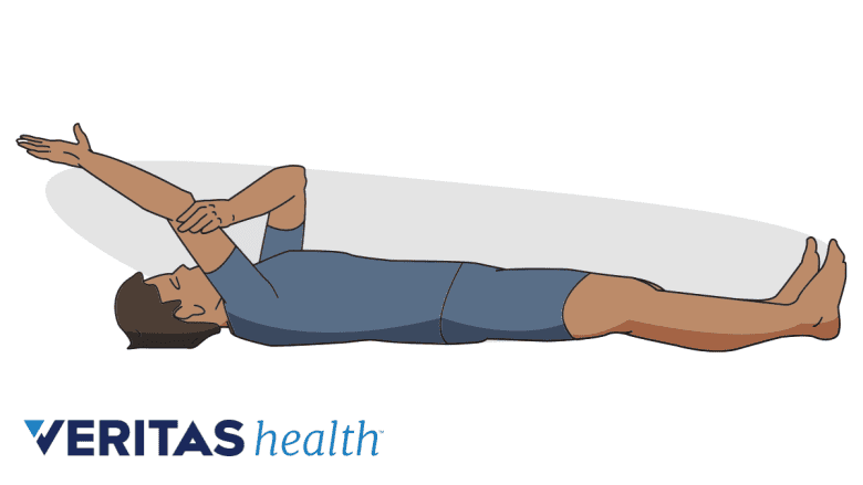 Person doing the supine flexion exercise