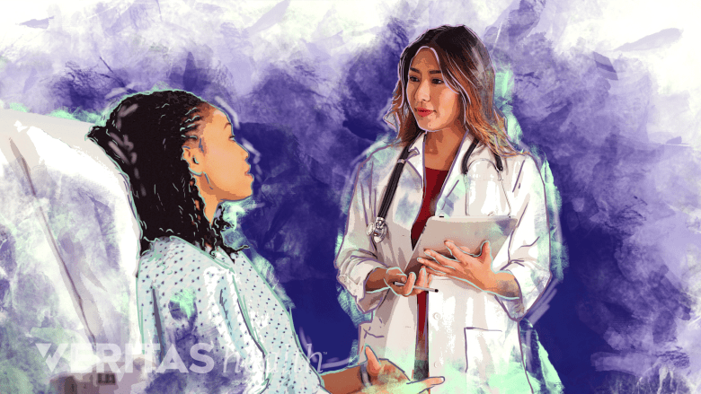 A doctor recording a patients medical history.