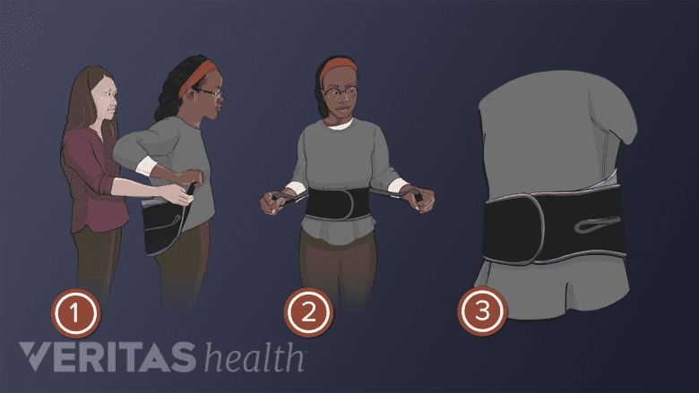 instructions for wearing a back brace
