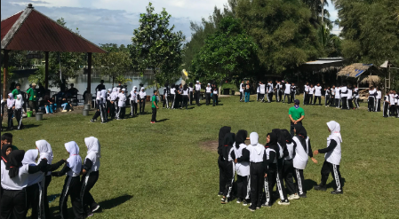 Outbound edukasi alam di Embung Kaliaji Sleman Yogyakarta