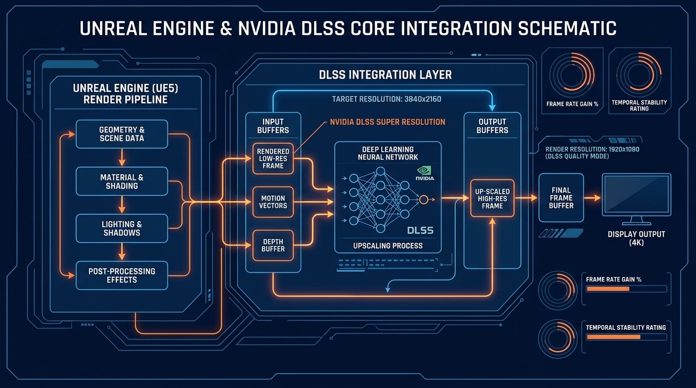 Unreal Engine 5におけるNvidia DLSS統合とプロフェッショナルスタジオワークフロー