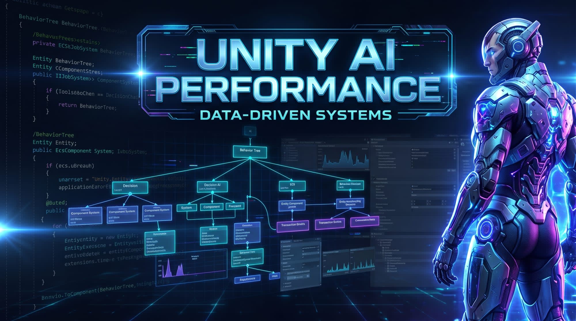 Comparación de rendimiento y escalabilidad de patrones de IA tradicionales en Unity