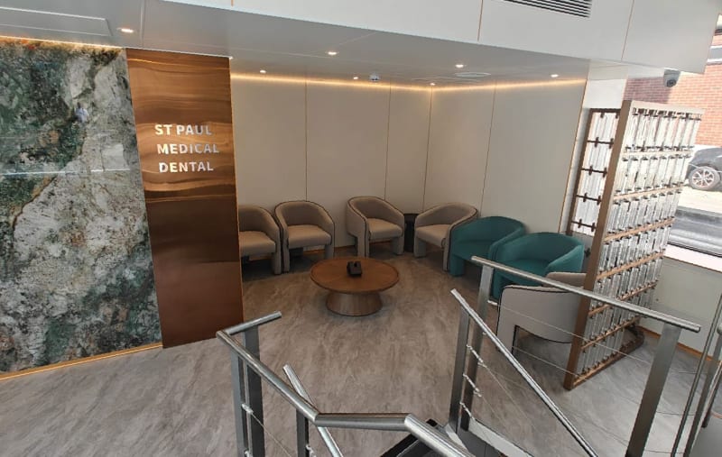 Patient waiting area at the Smile Dentist City of London clinic