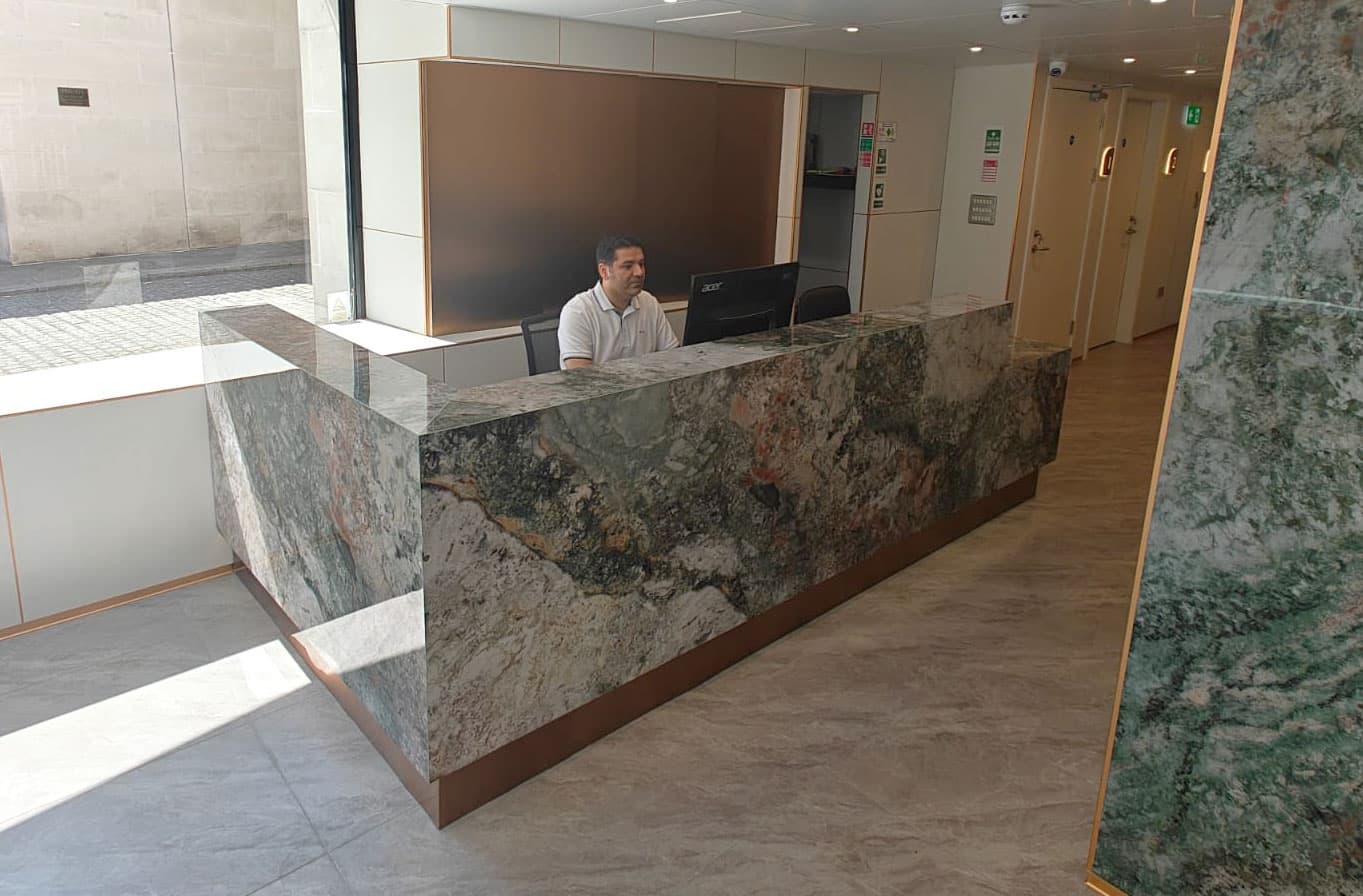 Reception at the Cosmetic Dentistry Clinic, City of London