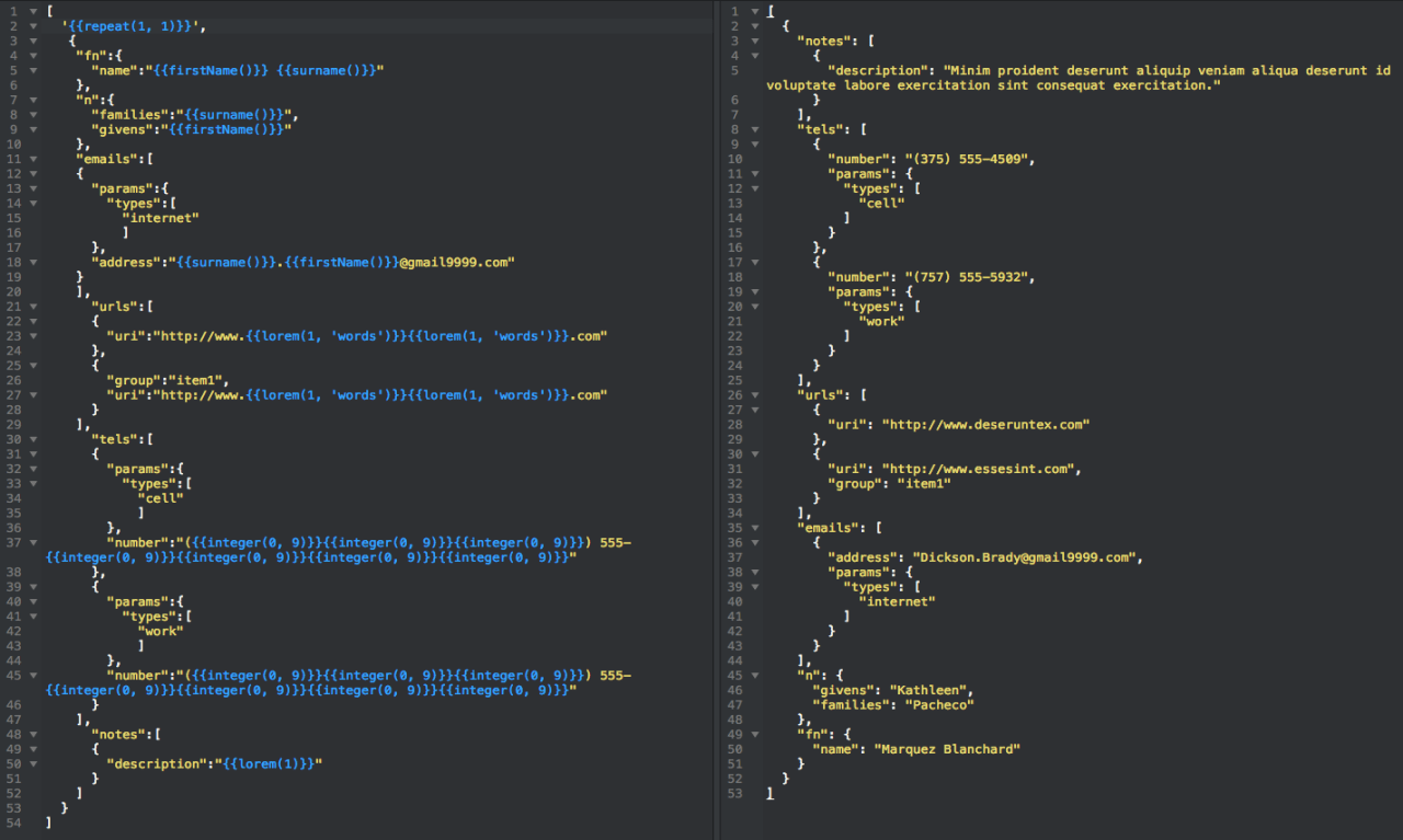 A screenshot of generator code for iOS