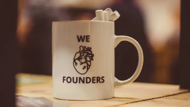We heart founders mug.