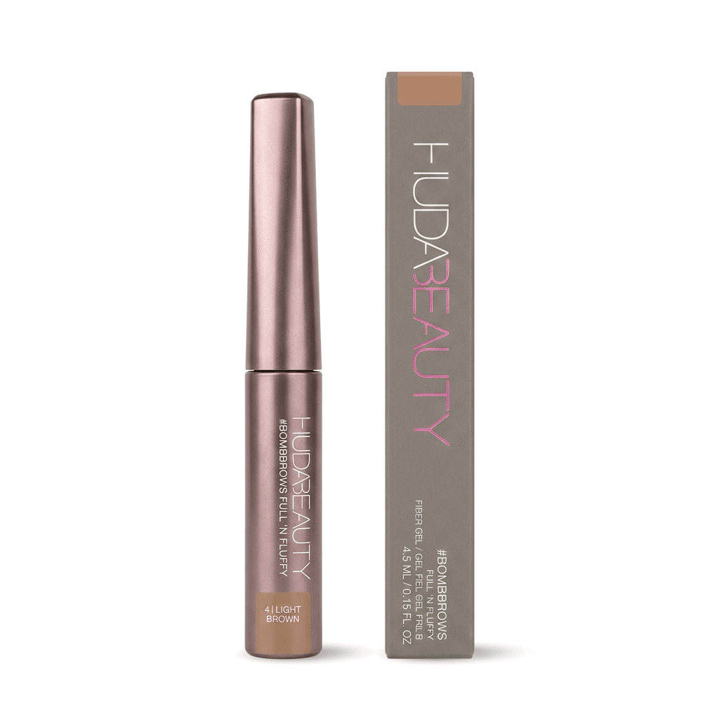 HUDA BEAUTY #BombBrows Full 'N Fluffy Fiber Gel – 4 Light Brown