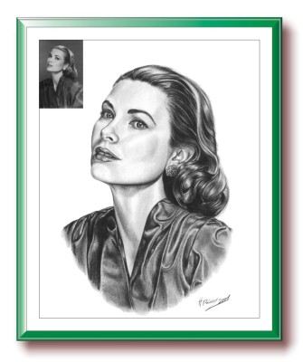 retrato al carboncillo, adultos, cabeza y hombros, señoras