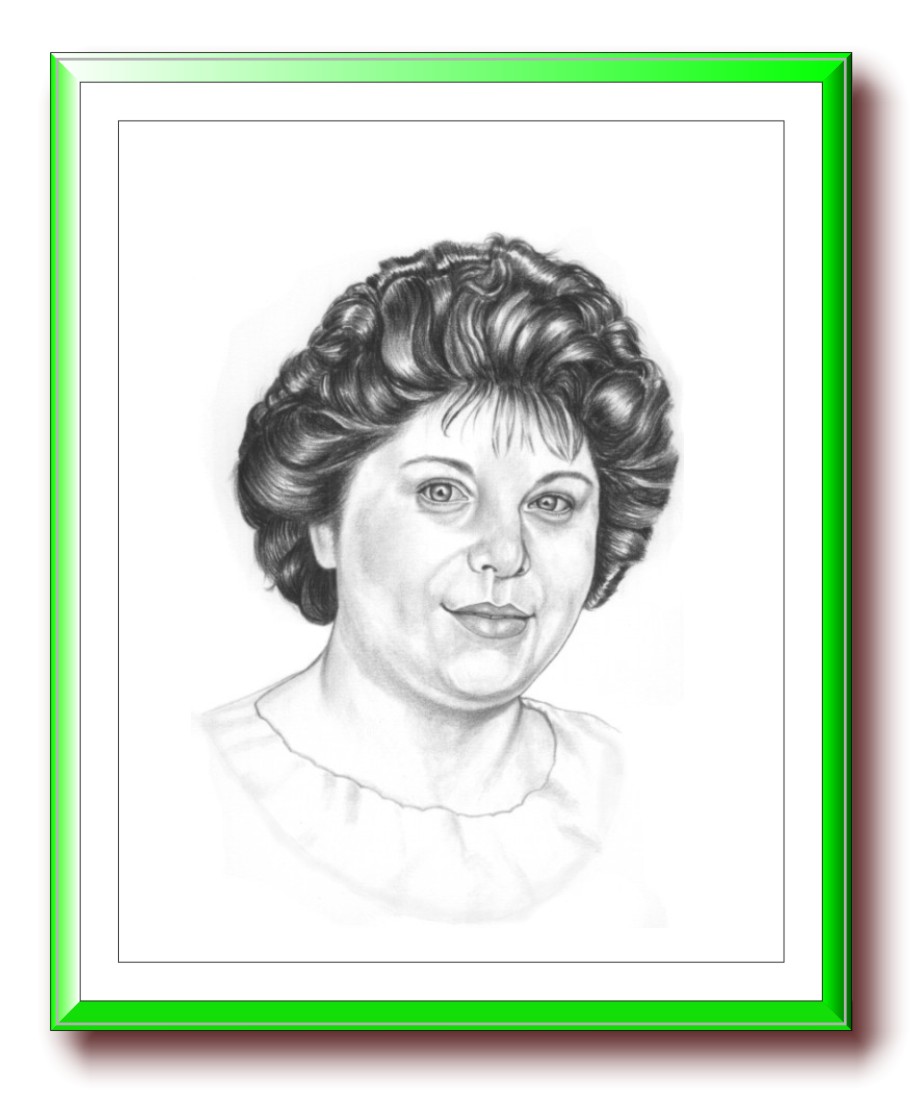 Pintura de retrato a carvão grafite por encomenda e por fotografia, busto de senhora cabelo tufado