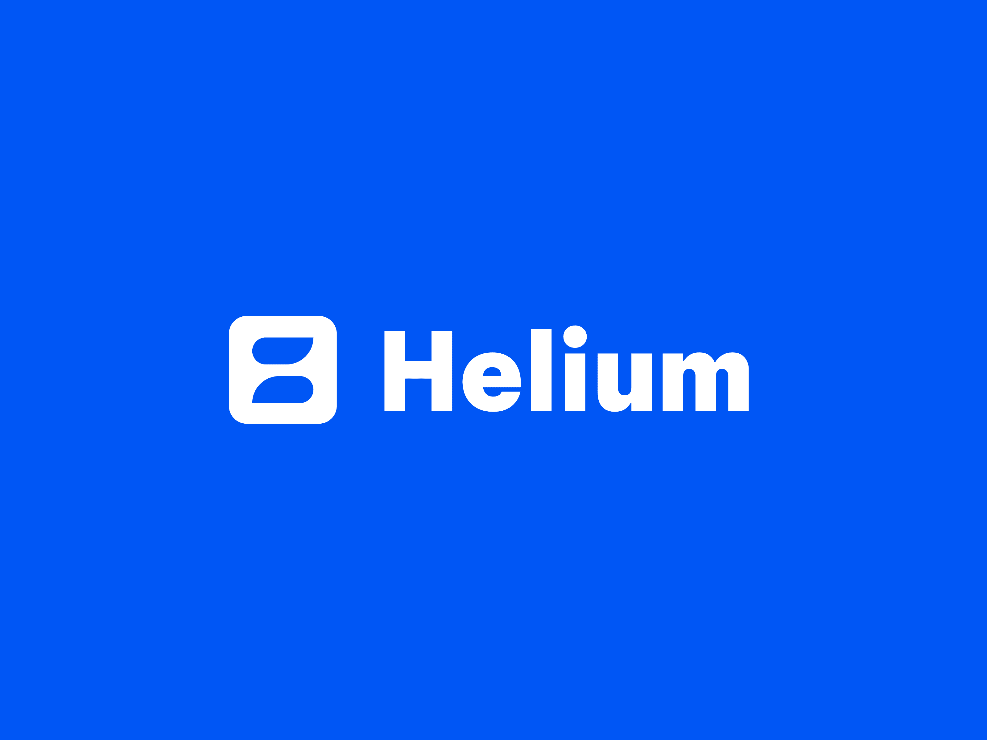 Helium logo on blue background
