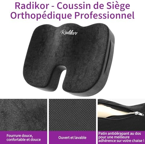 Vue 7 de Radikor Coussin Coccyx Coussin