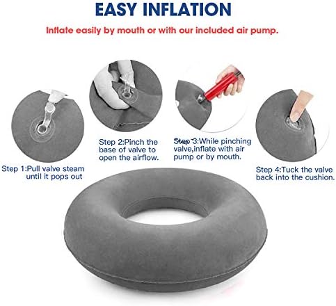 Vue 4 de Raye Coussin Dassise Gonflable