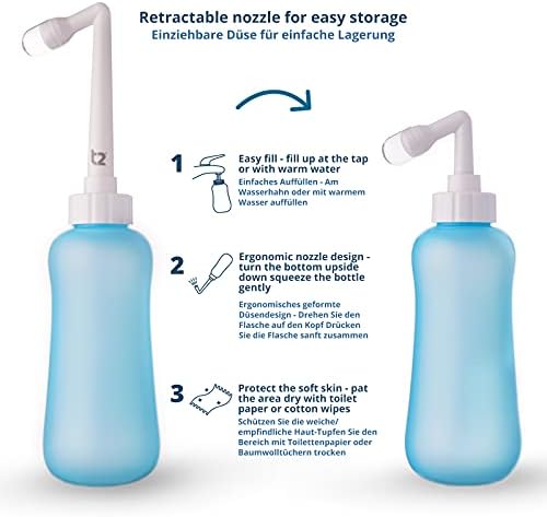 Vue 3 de Bouteille Perineale Bidet