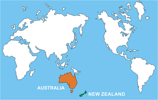 Карта мира новая зеландия на карте где находится