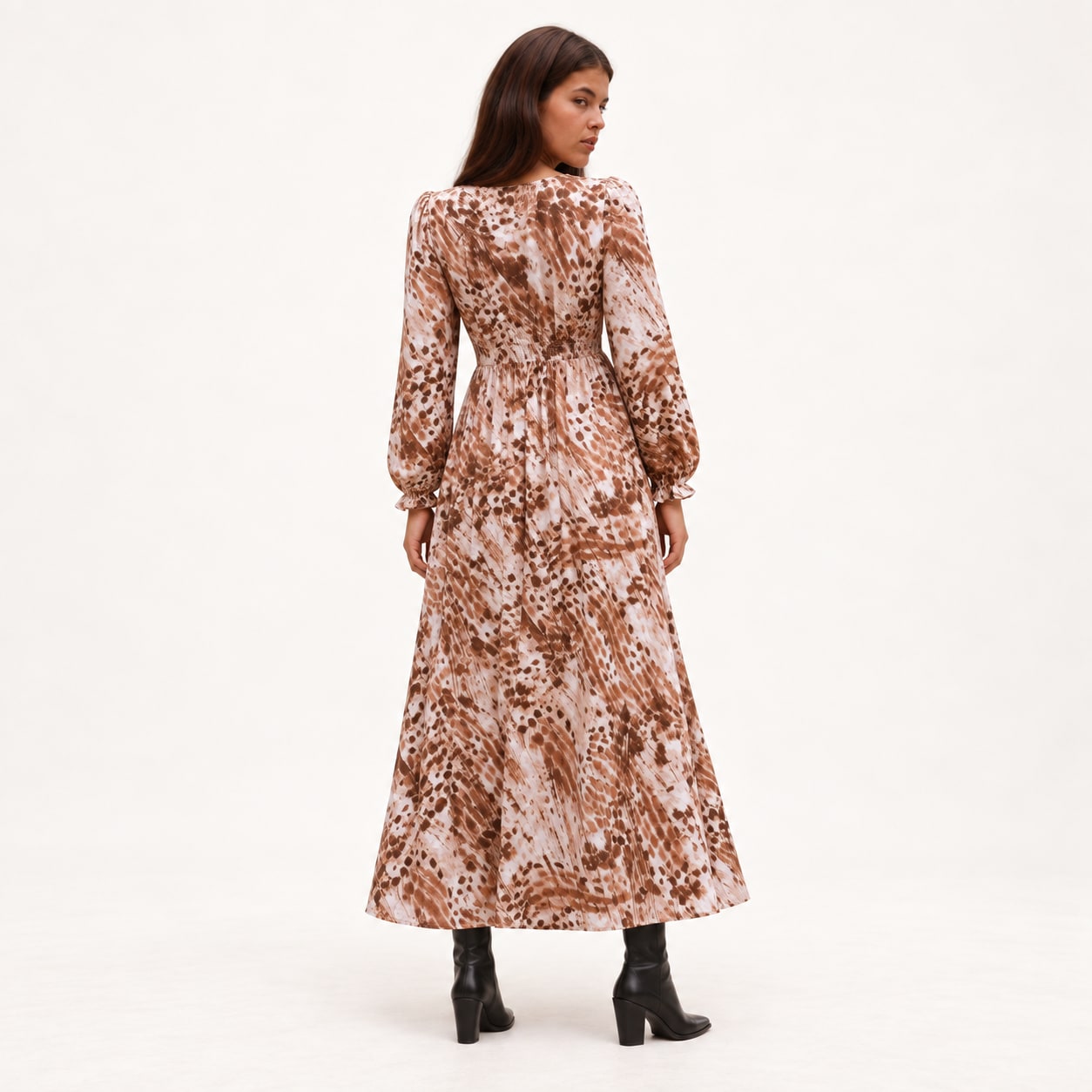 Robe Lani longue taupe Tsniout - vue 2