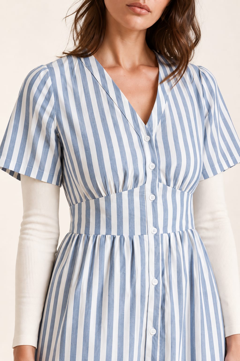 Robe Samuel longue rayée bleue Tsniout - vue 4