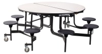 Round Mobile Table with Stools