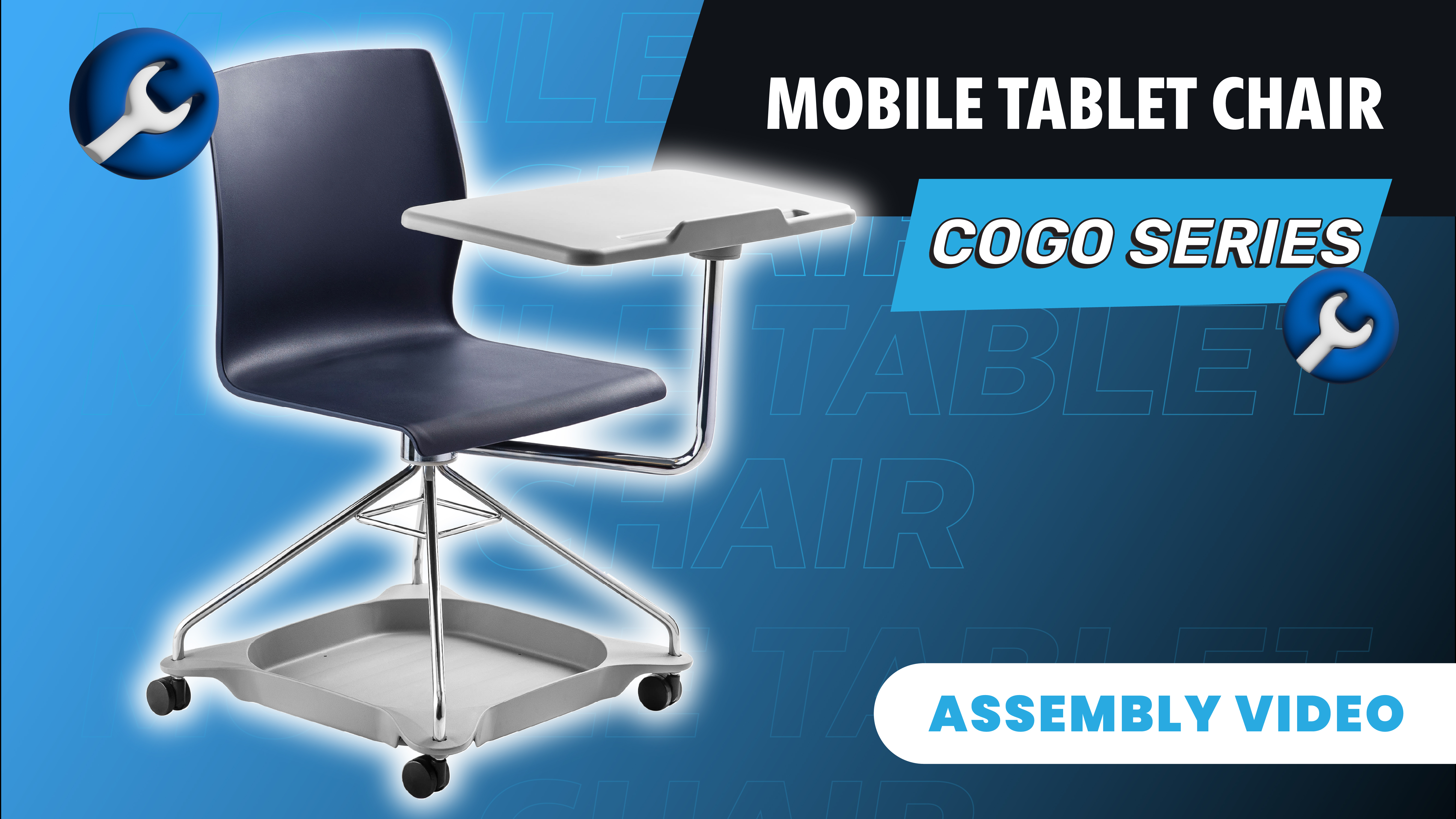 CoGo Mobile Tablet Chair Assembly
