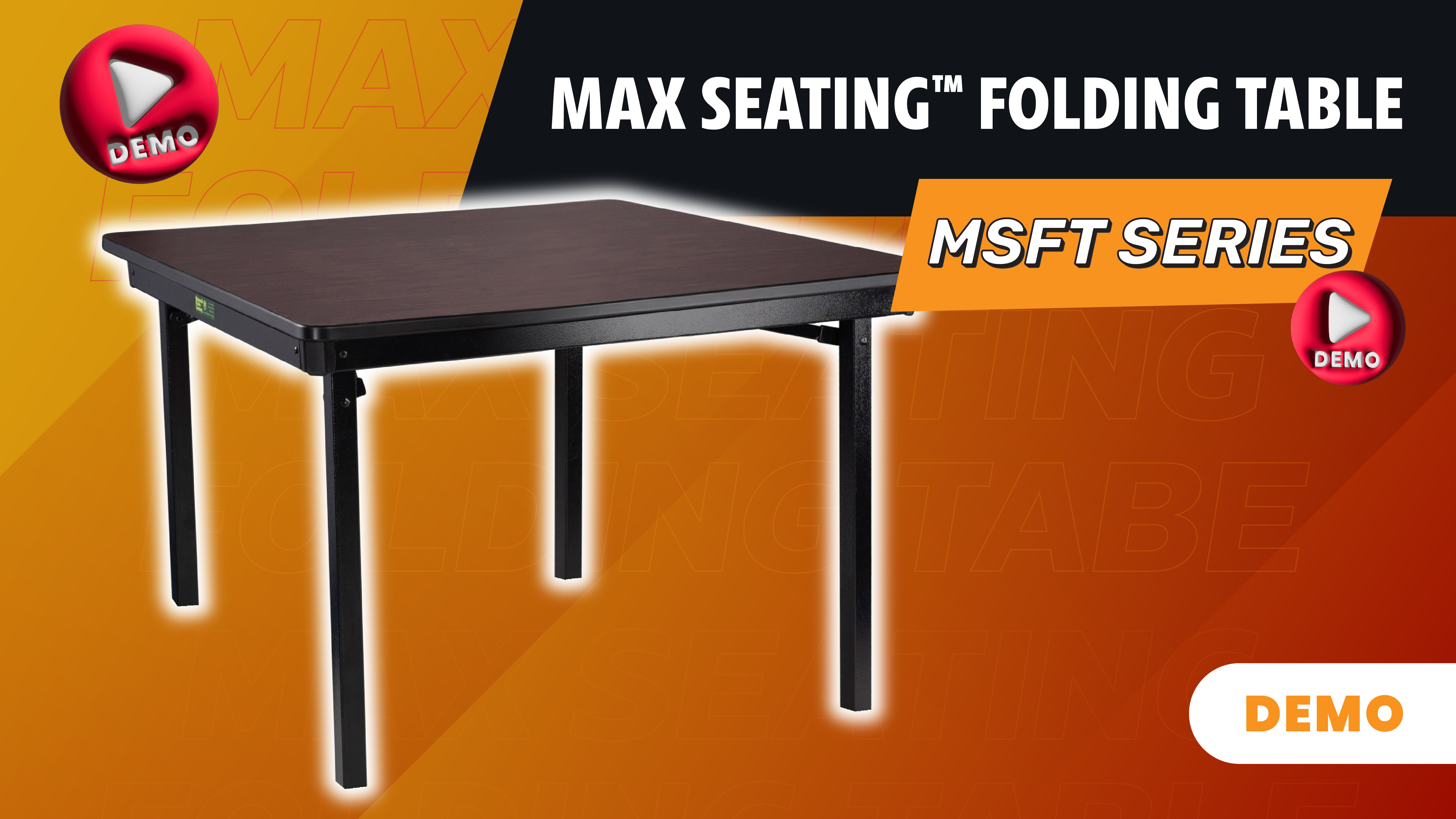 Max Seating Folding Table Demo