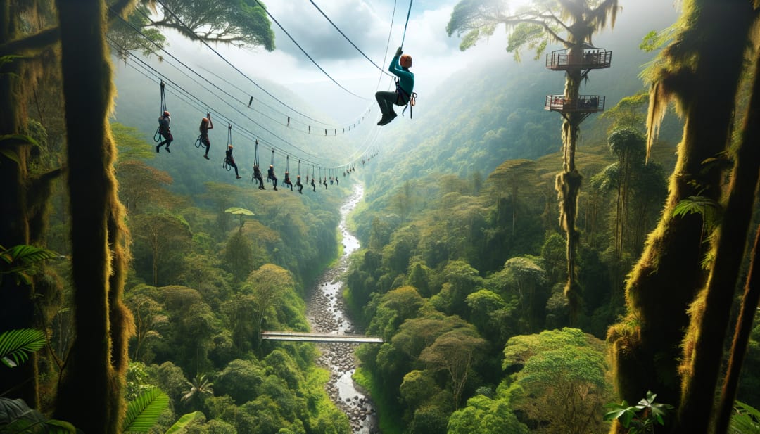 canopy-mega-adventure-park en Banos Ecuador