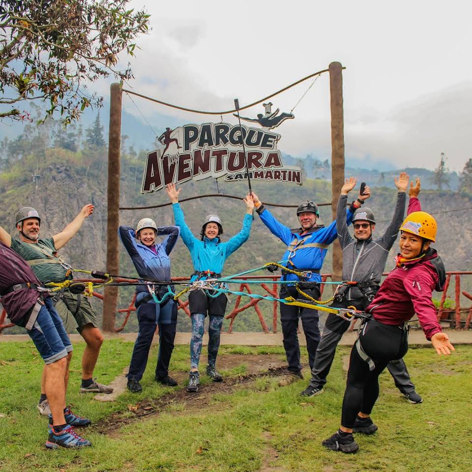 Parque Aventura San Martín en Banos Ecuador