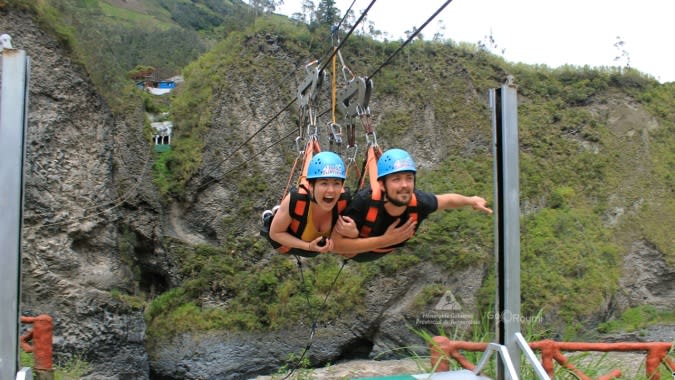 Parque Aventura San Martín en Banos Ecuador