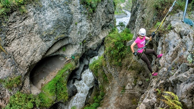 Parque Aventura San Martín en Banos Ecuador