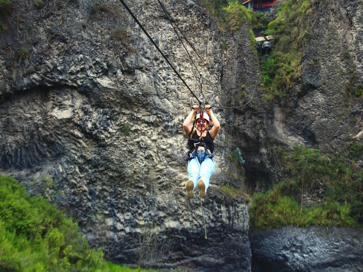 Parque Aventura San Martín en Banos Ecuador