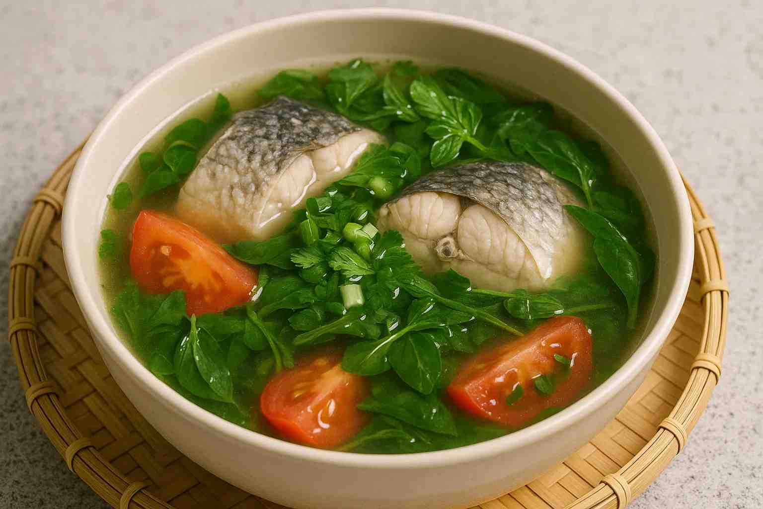 Canh cá nấu ngót