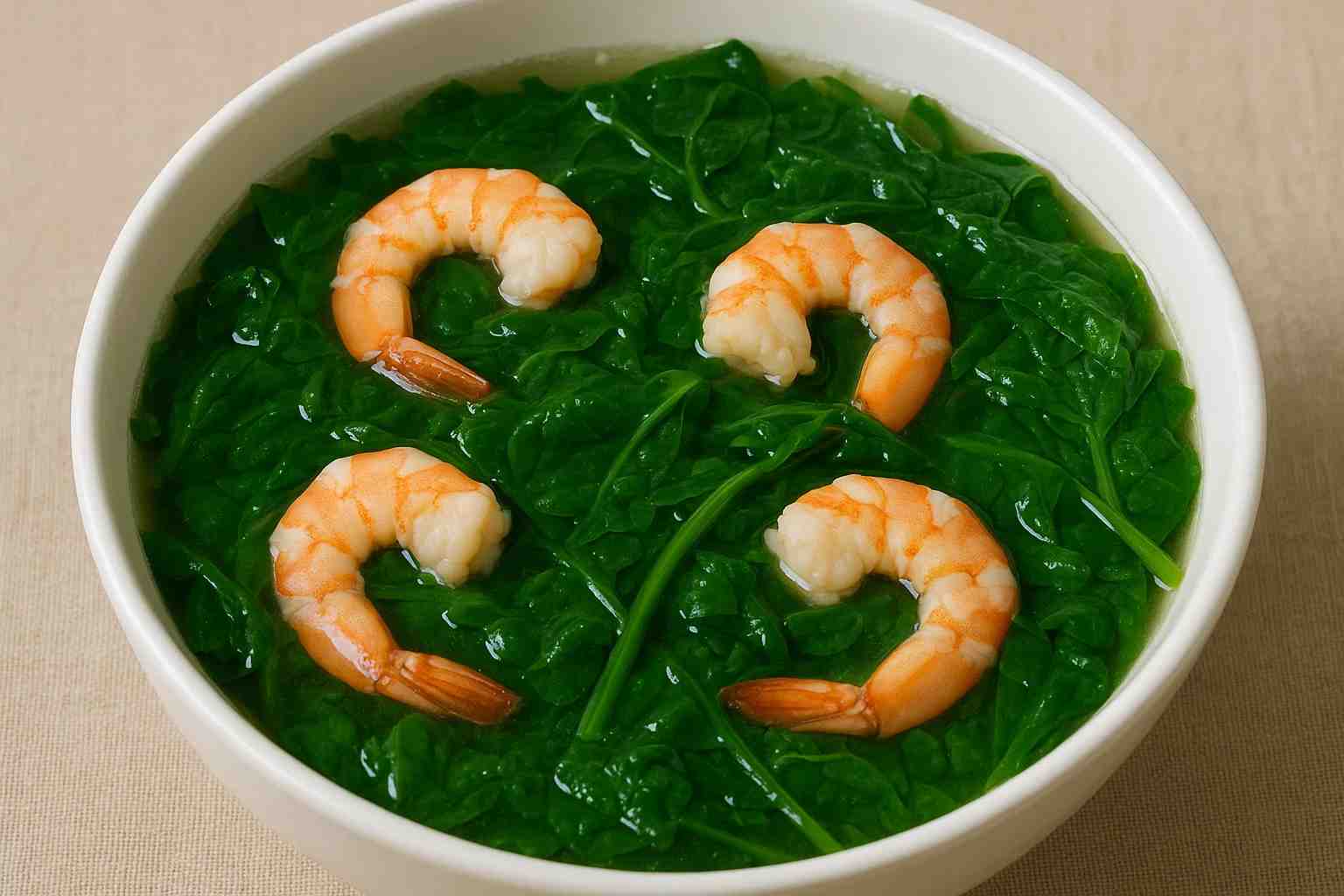 Canh mùng tơi nấu tôm