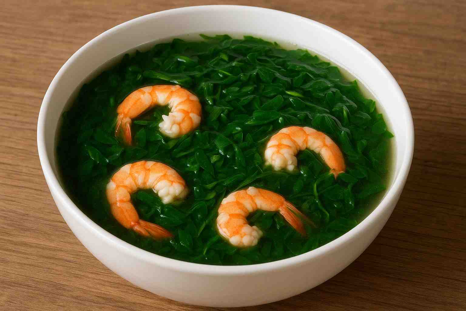 Canh rau ngót nấu tôm